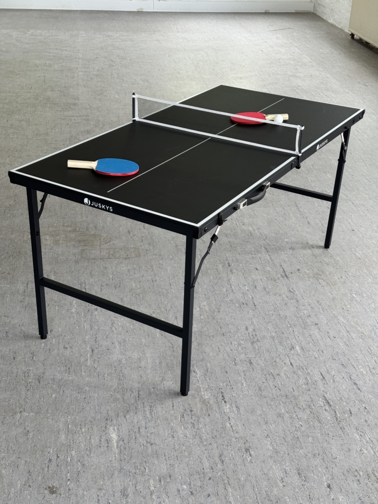Tischtennisplatte mit 2 Schlägern